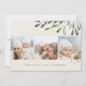 Natuurlijk Joyful | Holiday Photo Collage Card Feestdagenkaart (Voorkant)