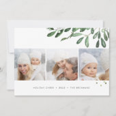 Natuurlijk Joyful | Holiday Photo Collage Card Feestdagenkaart (Voorkant)