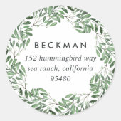 Natuurlijk Joyful | Terugkeeradres feestdag Ronde Sticker (Voorkant)