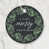 Natuurlijk Joyful | Waterverf kerstcadeaus Bedankjes Labels (Voorkant)