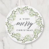 Natuurlijk Joyful | Waterverf kerstcadeaus Bedankjes Labels (Voorkant)