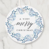 Natuurlijk Joyful | Waterverf kerstcadeaus Bedankjes Labels (Voorkant)