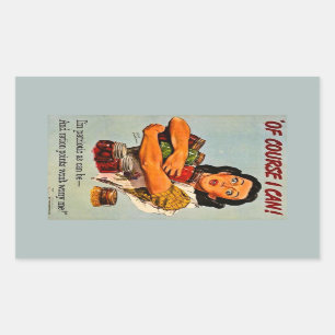 Natuurlijk kan ik dat. reorganisatie van de Tweed Rechthoekige Sticker