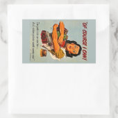 Natuurlijk kan ik dat!  retro Tweede Wereldoorlog Rechthoekige Sticker (Tas)