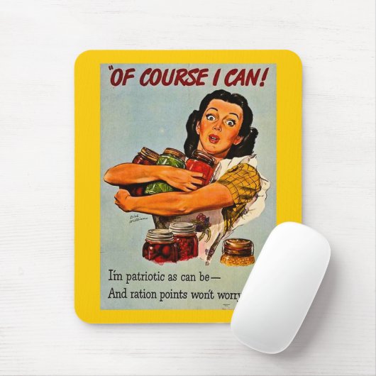 Natuurlijk kan ik dat.  Tweede Wereldoorlog Muismat (Met muis)