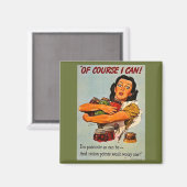 Natuurlijk kan ik dat!  WW2 Retro Propaganda Magneet (Voorkant / Achterkant)
