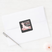 Natuurlijk kan ik een snoezig gezegde doen vierkante sticker (Envelop)