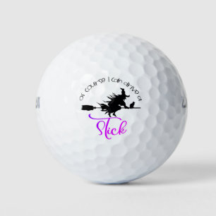 Natuurlijk kan ik een stick rijden Heks Hallowee Golfballen