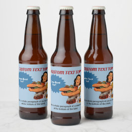 Natuurlijk kan ik flesetiket dragen bier etiket
