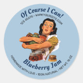 Natuurlijk kan ik het deksellabel van de pot halen ronde sticker (Voorkant)