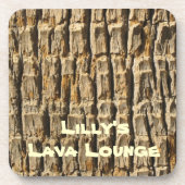 Natuurlijk kool Surfaces_Palm Tree Bark_personaliz Bier Onderzetter (Voorkant)