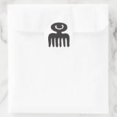 Natuurlijk krullend ronde sticker (Tas)