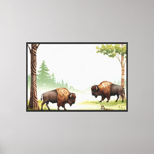 Natuurlijk landschap canvas afdruk