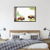 Natuurlijk landschap canvas afdruk (Insitu (Slaapkamer))