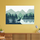 Natuurlijk landschap canvas afdruk (Insitu (Woonkamer))