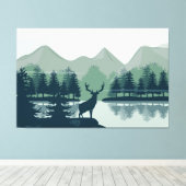 Natuurlijk landschap canvas afdruk (Insitu (Houten vloer))