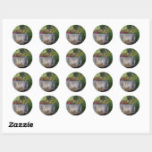 Natuurlijk landschap ronde sticker (Vel)