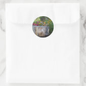 Natuurlijk landschap ronde sticker (Tas)