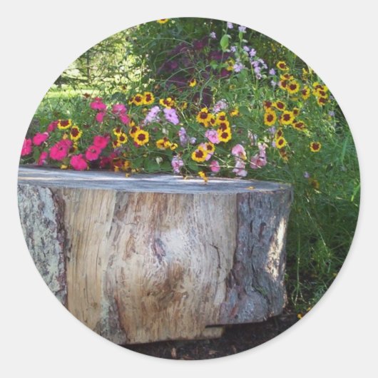 Natuurlijk landschap ronde sticker (Voorkant)