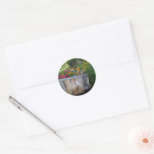 Natuurlijk landschap ronde sticker (Envelop)