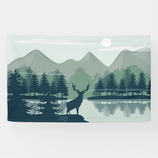 Natuurlijk landschap spandoek (Horizontaal)