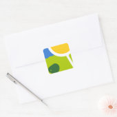 Natuurlijk landschap vierkante sticker (Envelop)