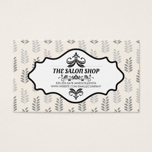 Natuurlijk lederpatroon | Cadeau Visitekaartje (Voorkant)