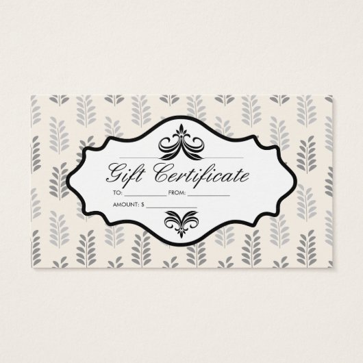 Natuurlijk lederpatroon | Cadeau Visitekaartje (Achterkant)