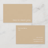 Natuurlijk, leuk om je te ontmoeten, begroet, Visi Visitekaartje (Voorkant / Achterkant)