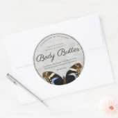  natuurlijk lichaam Butter Blue Butterfly Ronde Sticker (Envelop)