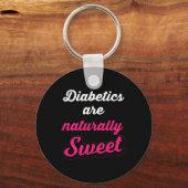 Natuurlijk lief plezier Diabetische Type 1 Diabete Sleutelhanger (Voorkant)