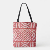 Natuurlijk linnen: Etnisch Ornament Textiel Tote Bag (Achterkant)
