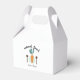 Natuurlijk Logo Favor Doos voor Ruw Voedsel Bedankdoosjes