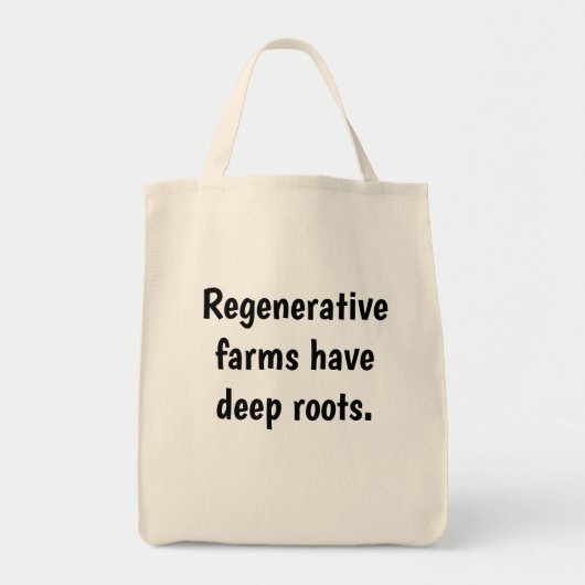 Natuurlijk materiaal "Regeneratieve boerderijen he Tote Bag (Voorkant)