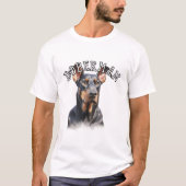 natuurlijk oor Doberman T-shirt (Voorkant)