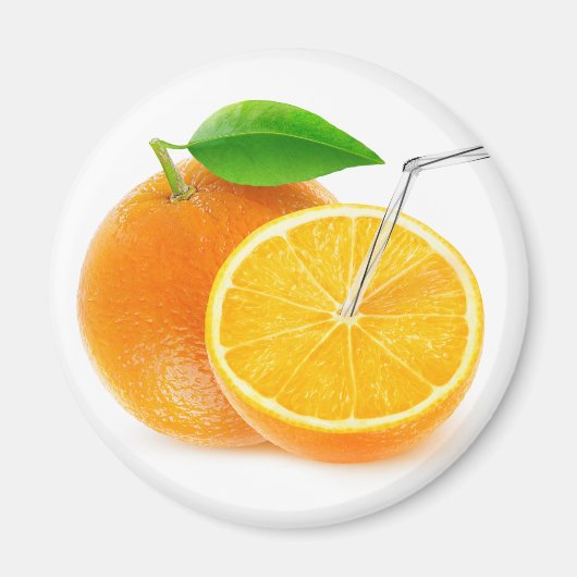 Natuurlijk oranje sap magneet (Voorkant)