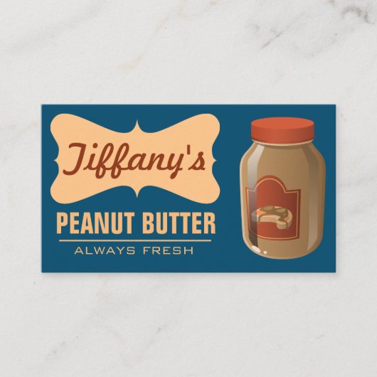 Natuurlijk | Organische pindakter | Handgemaakte b Visitekaartje (Voorkant)