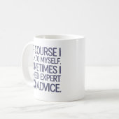 Natuurlijk praat ik met mezelf koffiemok (Voorkant links)