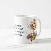 Natuurlijk praat ik tegen mezelf Grappige Haan Koffiemok (Voorkant rechts)