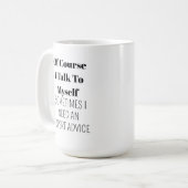 Natuurlijk praat ik tegen mezelf, soms heb ik een  koffiemok (Voorkant links)