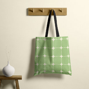Natuurlijk raster Sage Green Tote Bag