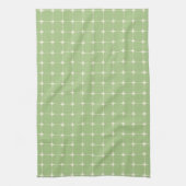 Natuurlijk raster Sage Groen Warm Crème Theedoek (Verticaal)