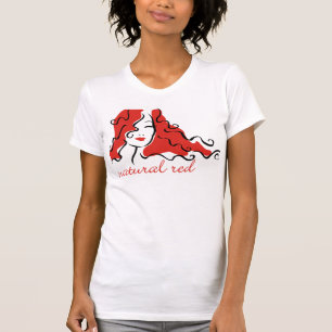 Natuurlijk rood t-shirt