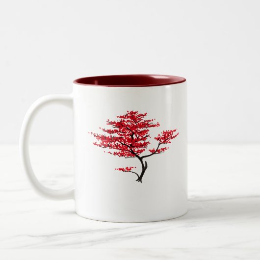 Natuurlijk rood tweekleurige koffiemok (Links)