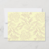 Natuurlijk/Roze Bewaar de datum RSVP Kaartje (Achterkant)