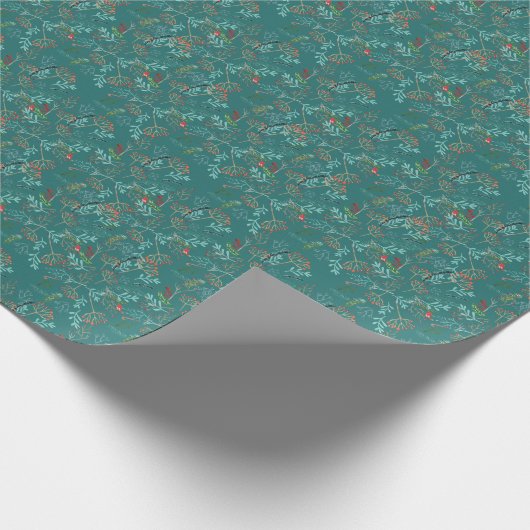 Natuurlijk rustiek kerst inpakpapier (Hoek)