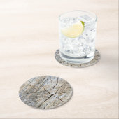 Natuurlijk Rustisch hout Ronde Kartonnen Onderzetter (Insitu)