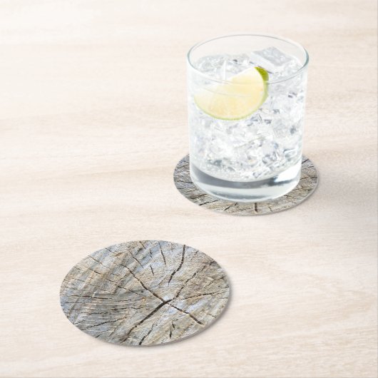 Natuurlijk Rustisch hout Ronde Kartonnen Onderzetter (Insitu)