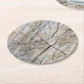 Natuurlijk Rustisch hout Ronde Kartonnen Onderzetter (Gebogen)