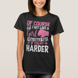 Natuurlijk Sla Ik Als Een Meisje Kickboksen Sparri T-shirt